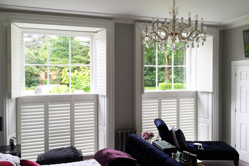 Bay Window Tier on Tier Shutters